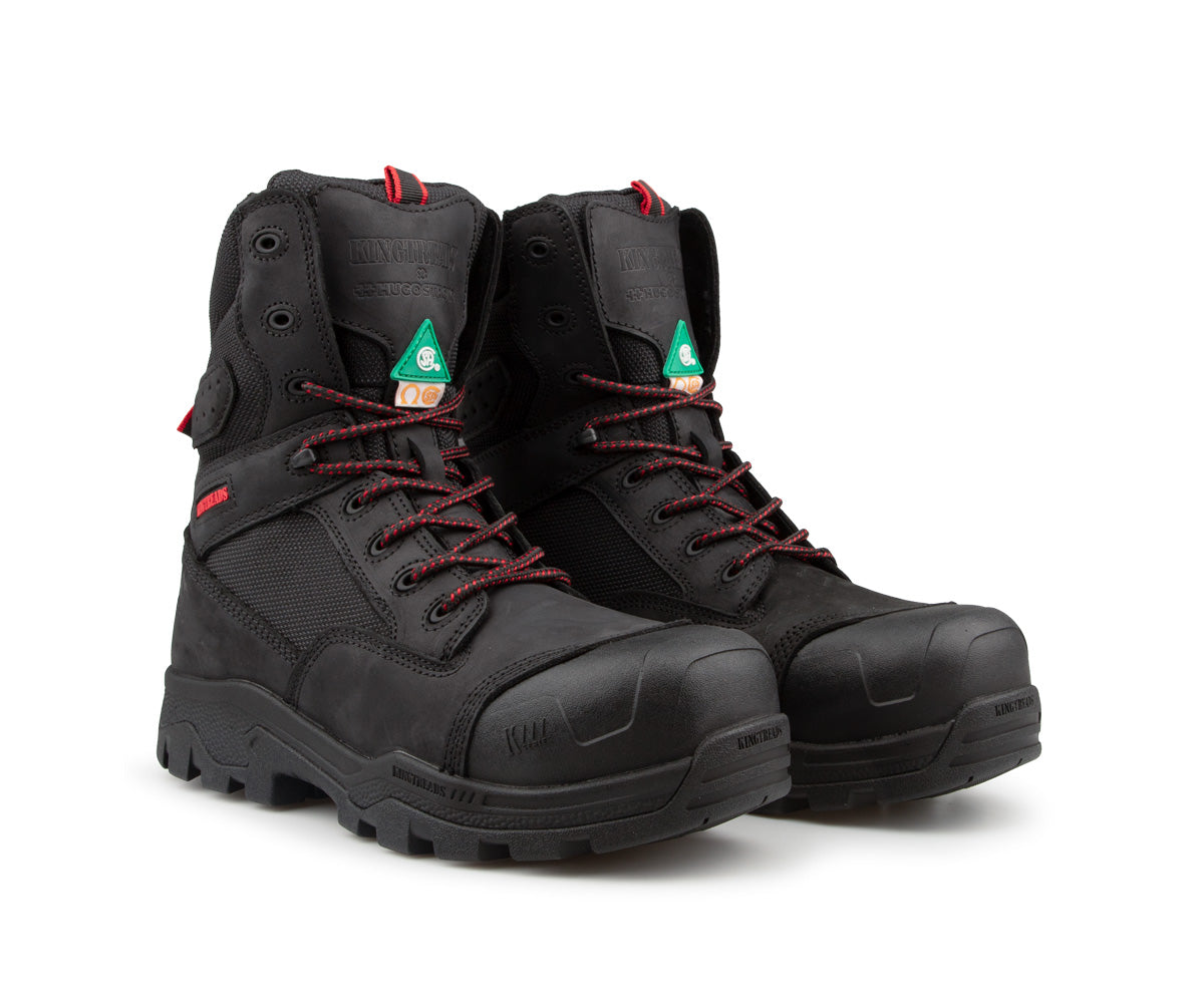 Botte travail 8" Ranger cuir noir - Collection Hugo Strong