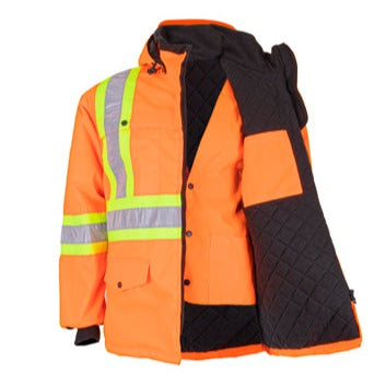 High visibility waterproof winter coat for men