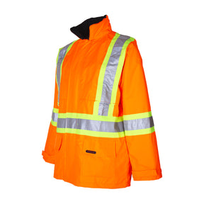 High visibility waterproof suit