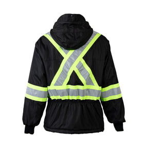 High visibility waterproof winter coat for men