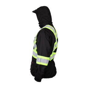 High visibility waterproof winter coat for men