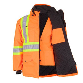 High visibility waterproof winter coat for men