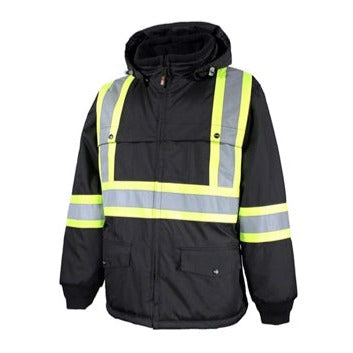 High visibility waterproof winter coat for men