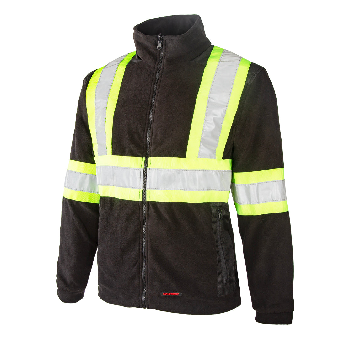 High visibility fleece jacket for men