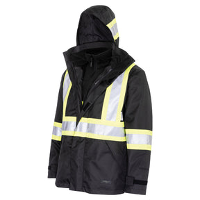 3-in-1 waterproof high visibility coat